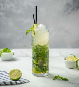 A Mojito is a timeless cocktail that combines the refreshing flavors of lime, mint, and rum. 